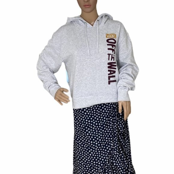 VANS Sidewall Stamp Off The Wall Grey Hoodie W VN0A5HJN15P - Picture 1 of 9